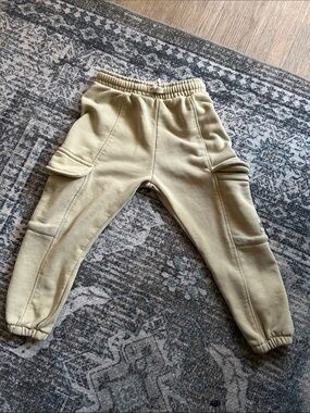 Zara Beige Kids Cargo Sweatpants